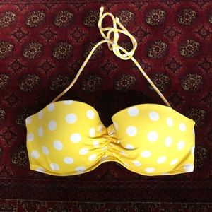 Victoria Secret yellow polka dot bikini top